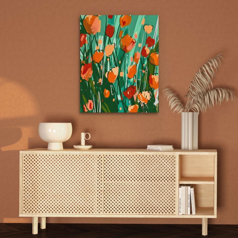 Warm Abstractions - Colorful Wall Art for Dining Room