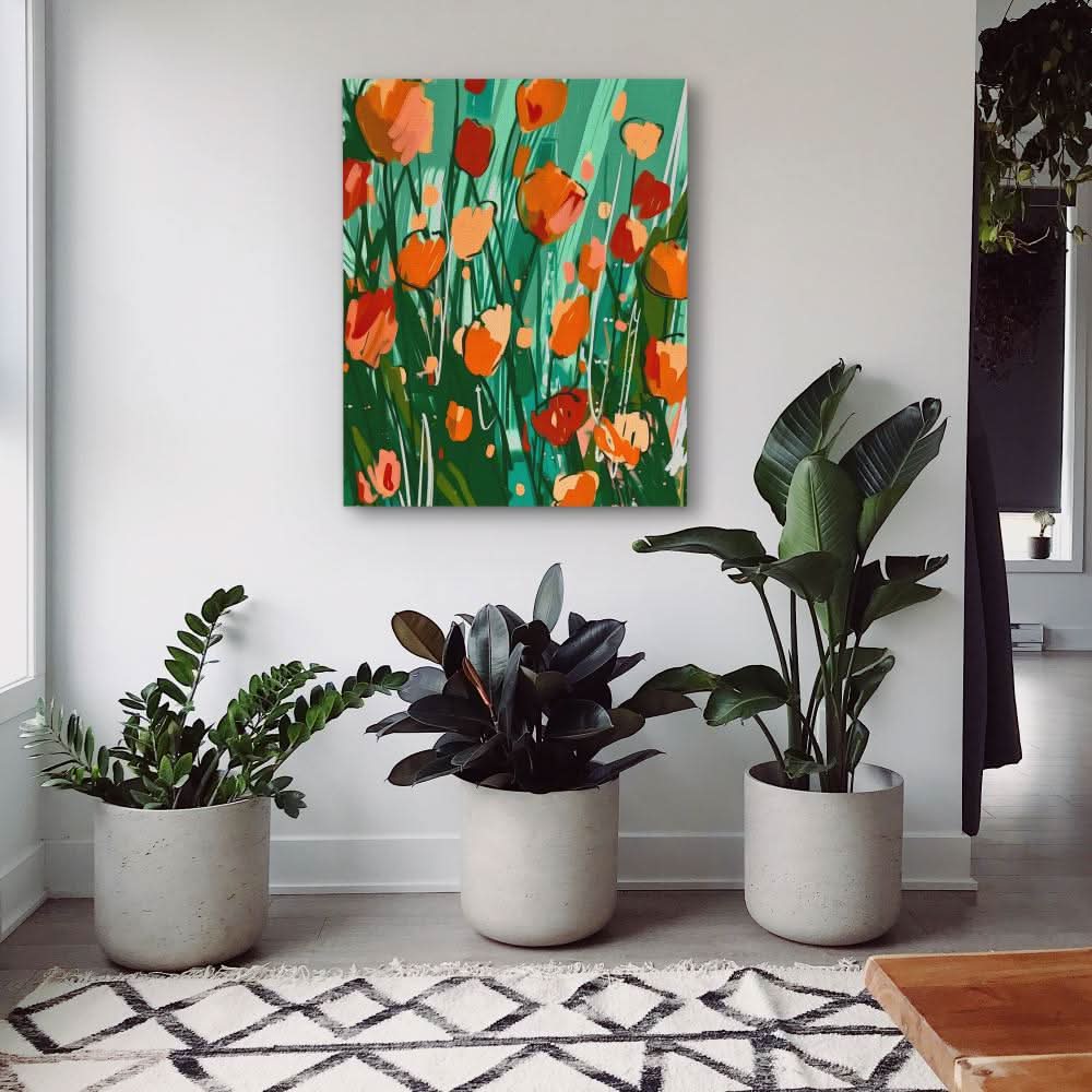Warm Abstractions - Colorful Nature Canvas Print