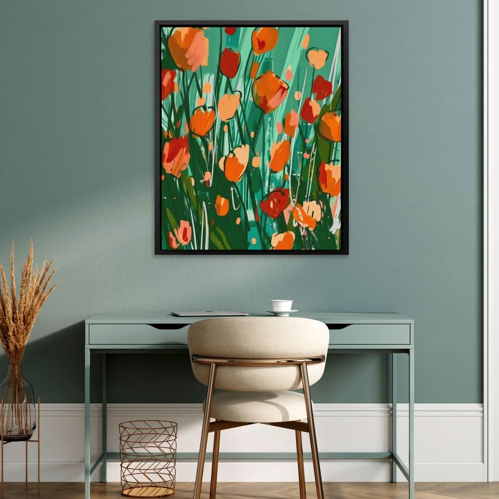 Warm Abstractions - Contemporary Earth Tones Canvas Wall Art