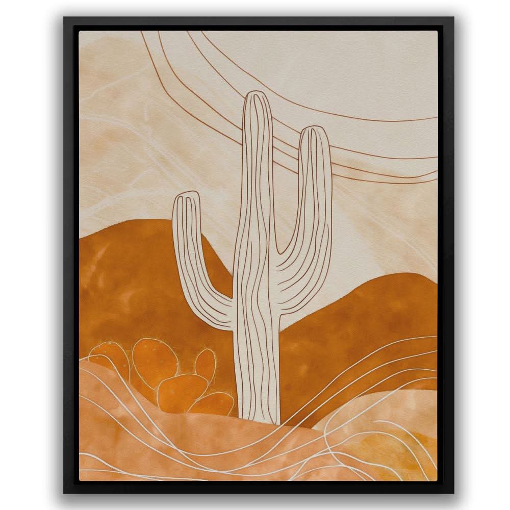 Warm Cactus - Large Contemporary Canvas Print