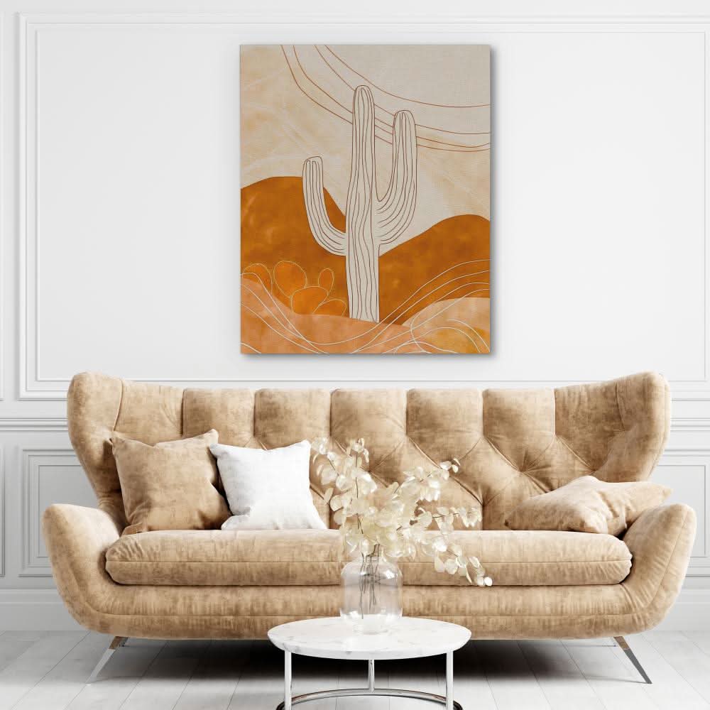 Warm Cactus - Arizona Art for Bedroom