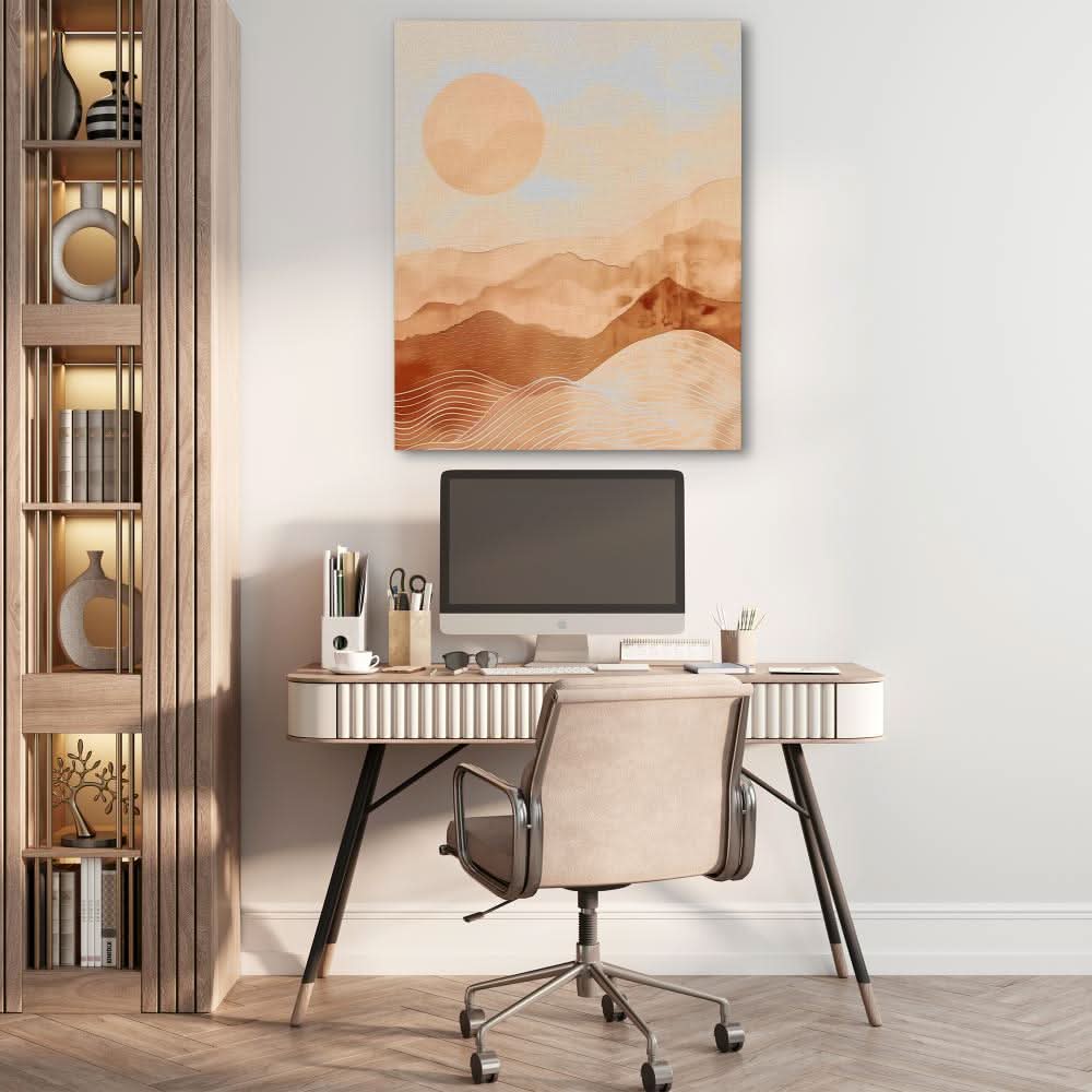 Warm Hills - Brown Nature Canvas Print