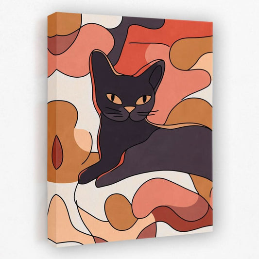 Warm Hues and Whiskers - Animals Canvas Wall Art