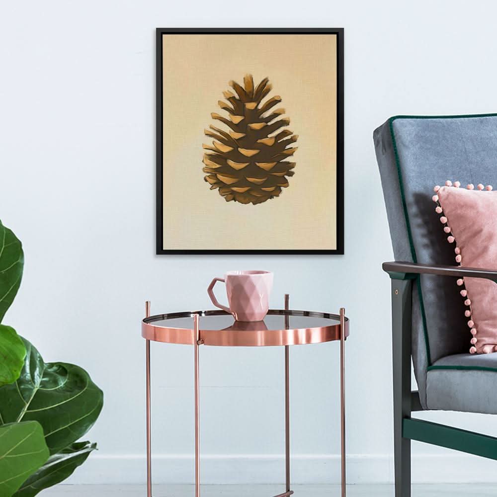 Warm Pinecone - Large Minimalist Canvas Print