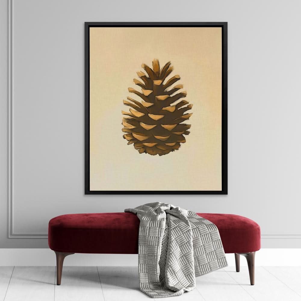 Warm Pinecone - Minimalist Earth Tones Canvas Wall Art