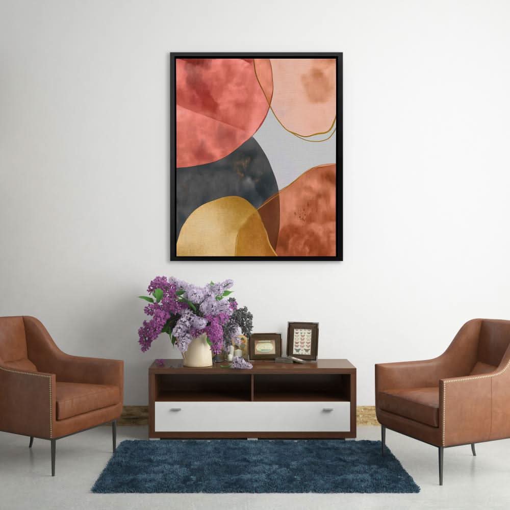 Warm Toned Abstract - Beige Tan Canvas Print