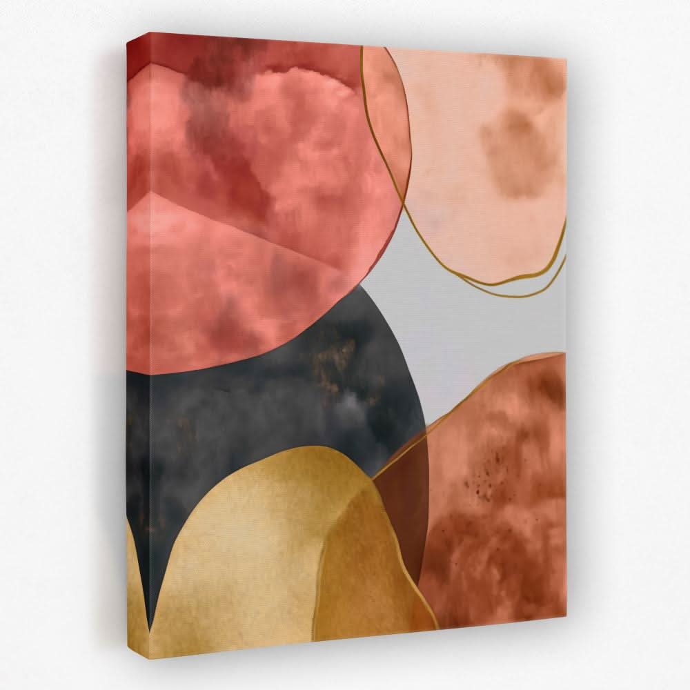 Warm Toned Abstract - Entryway Canvas Wall Art