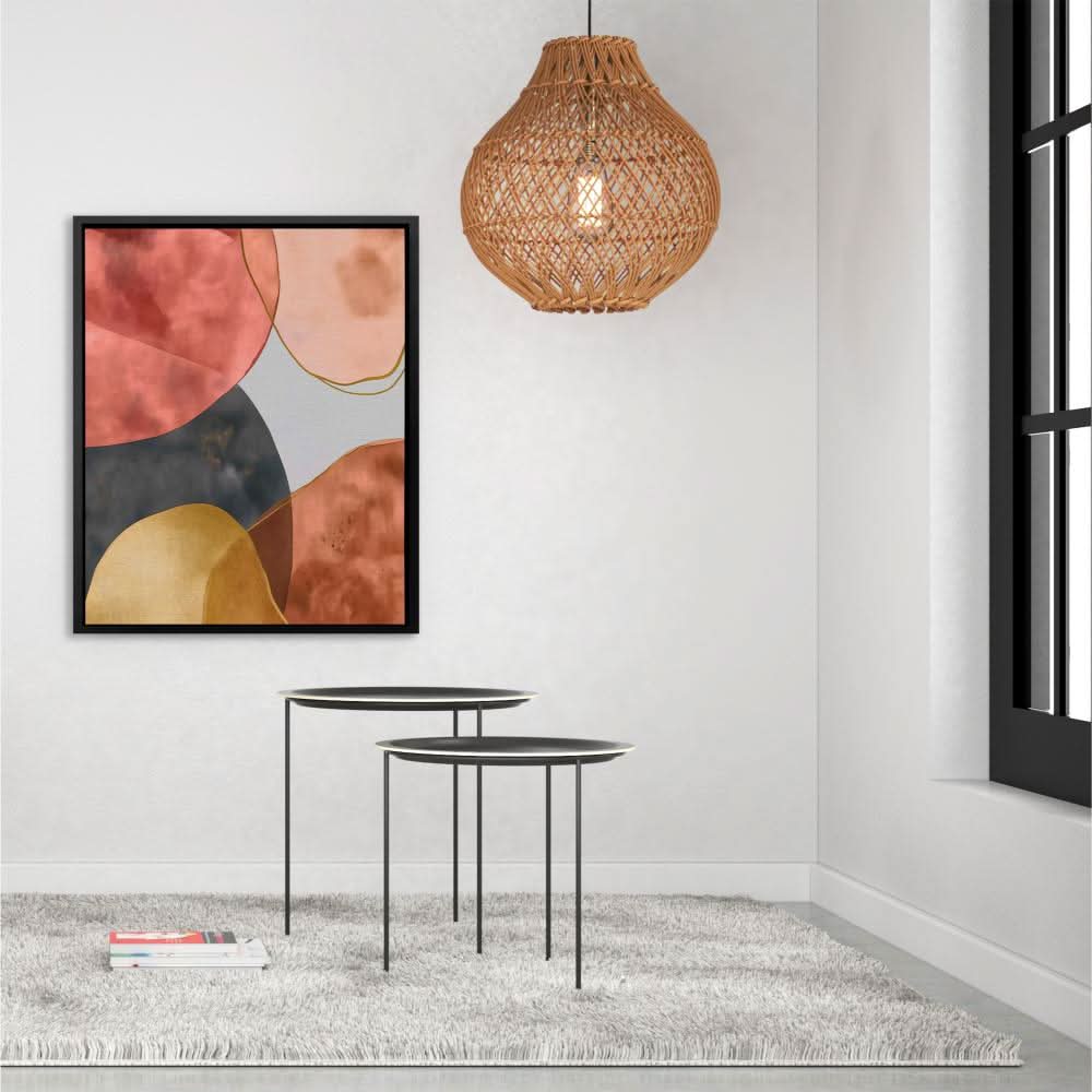 Warm Toned Abstract - Entryway Art for Bedroom