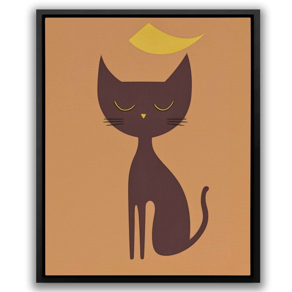 Warmth and Whiskers - Large Minimalist Canvas Print