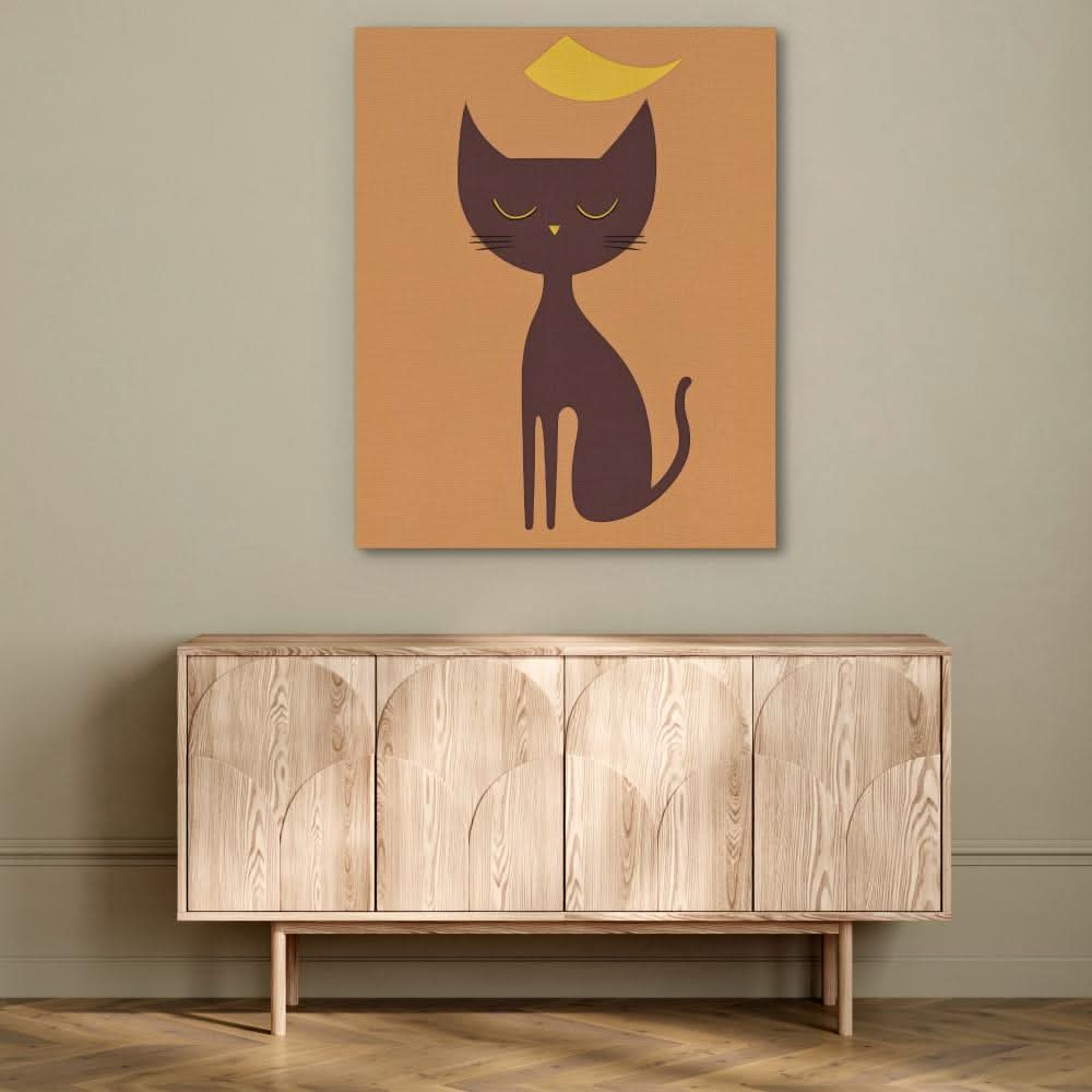 Warmth and Whiskers - Beige Cat Canvas Print