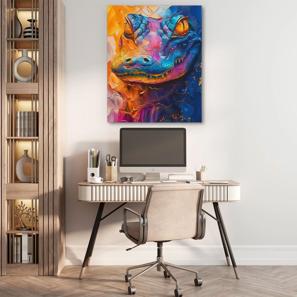 Watercolor Alligator - Animals Art for Bedroom