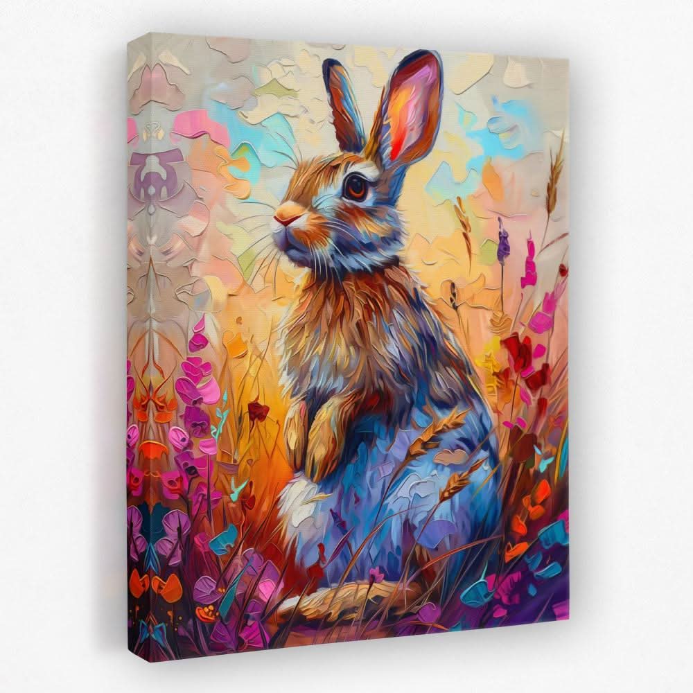 Watercolor Bunny - Easter Canvas Wall Art