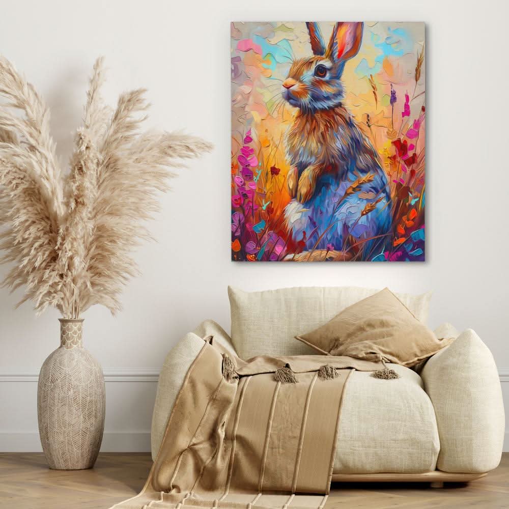 Watercolor Bunny - Large Watercolor Canvas Print