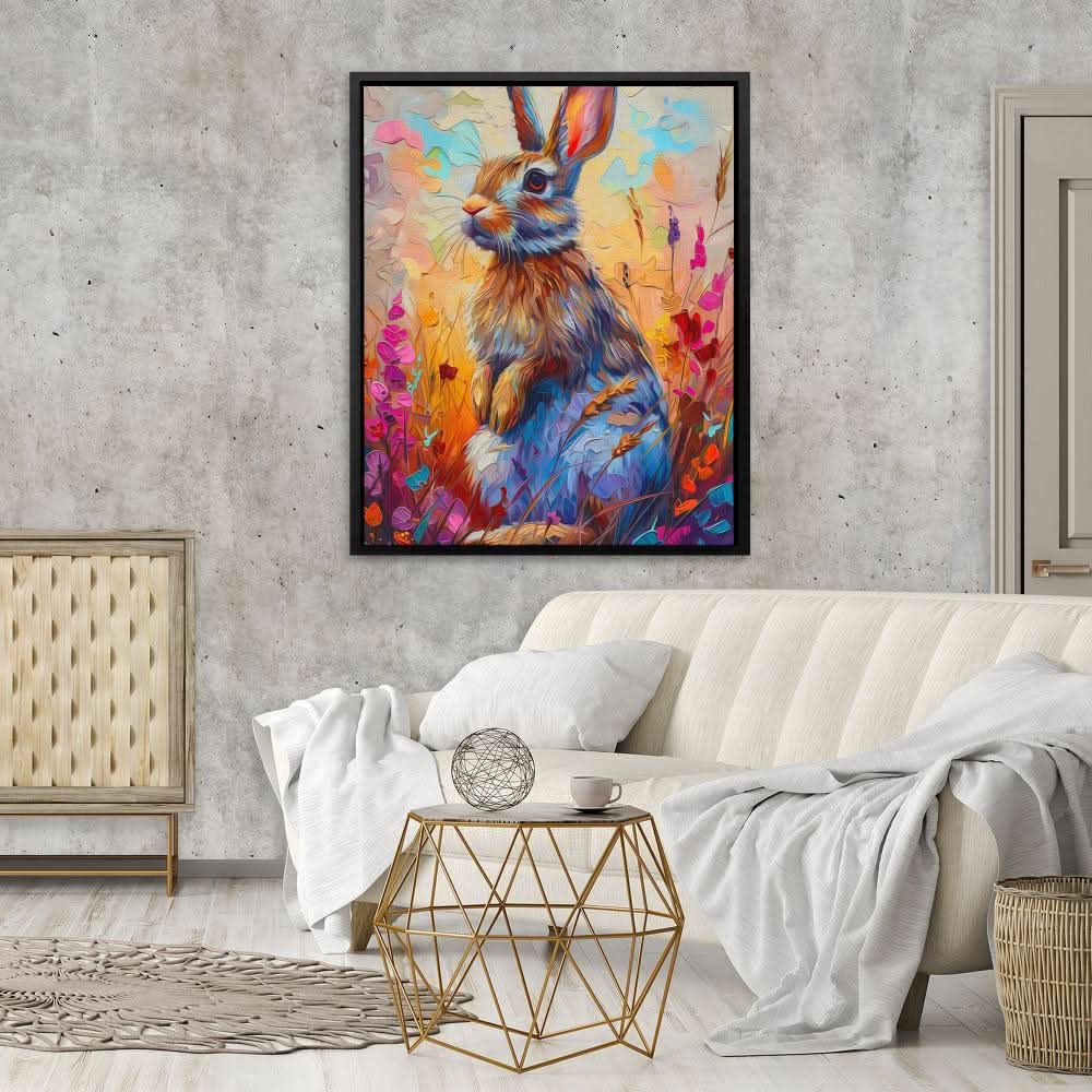 Watercolor Bunny - Rabbit Canvas Print