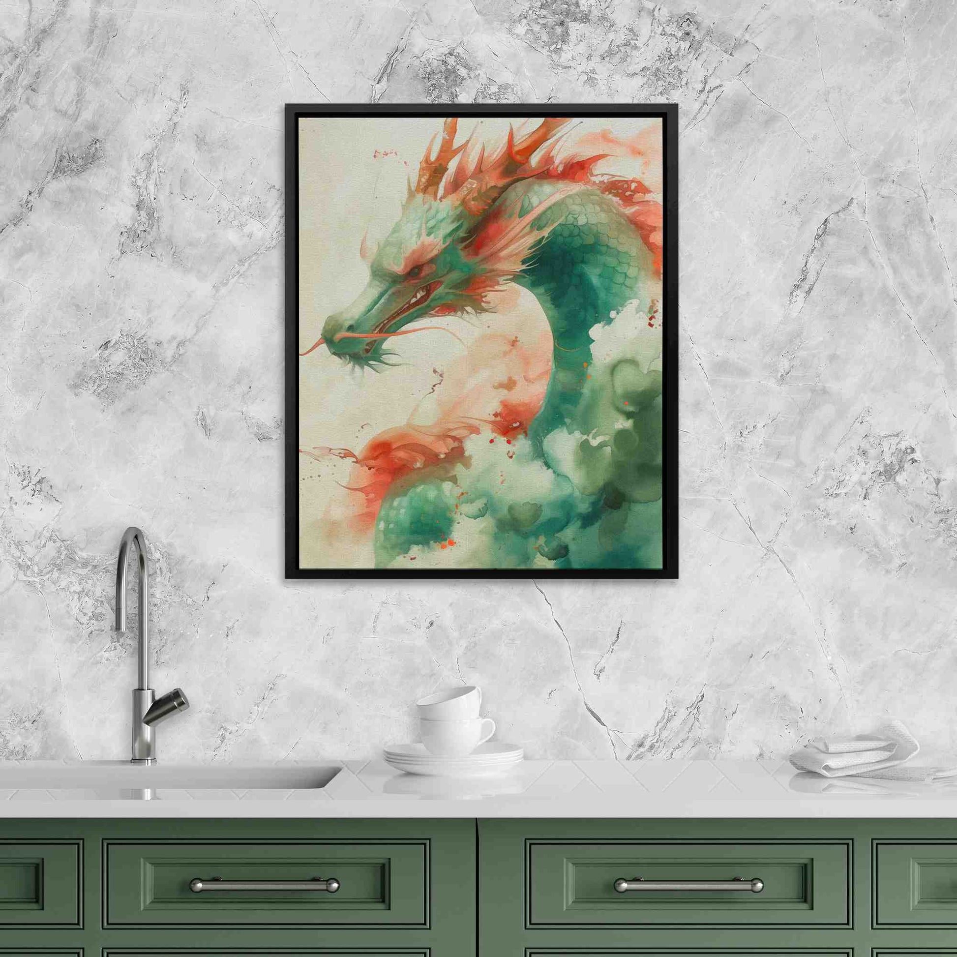 Watercolor Dragon - Luxury Wall Art