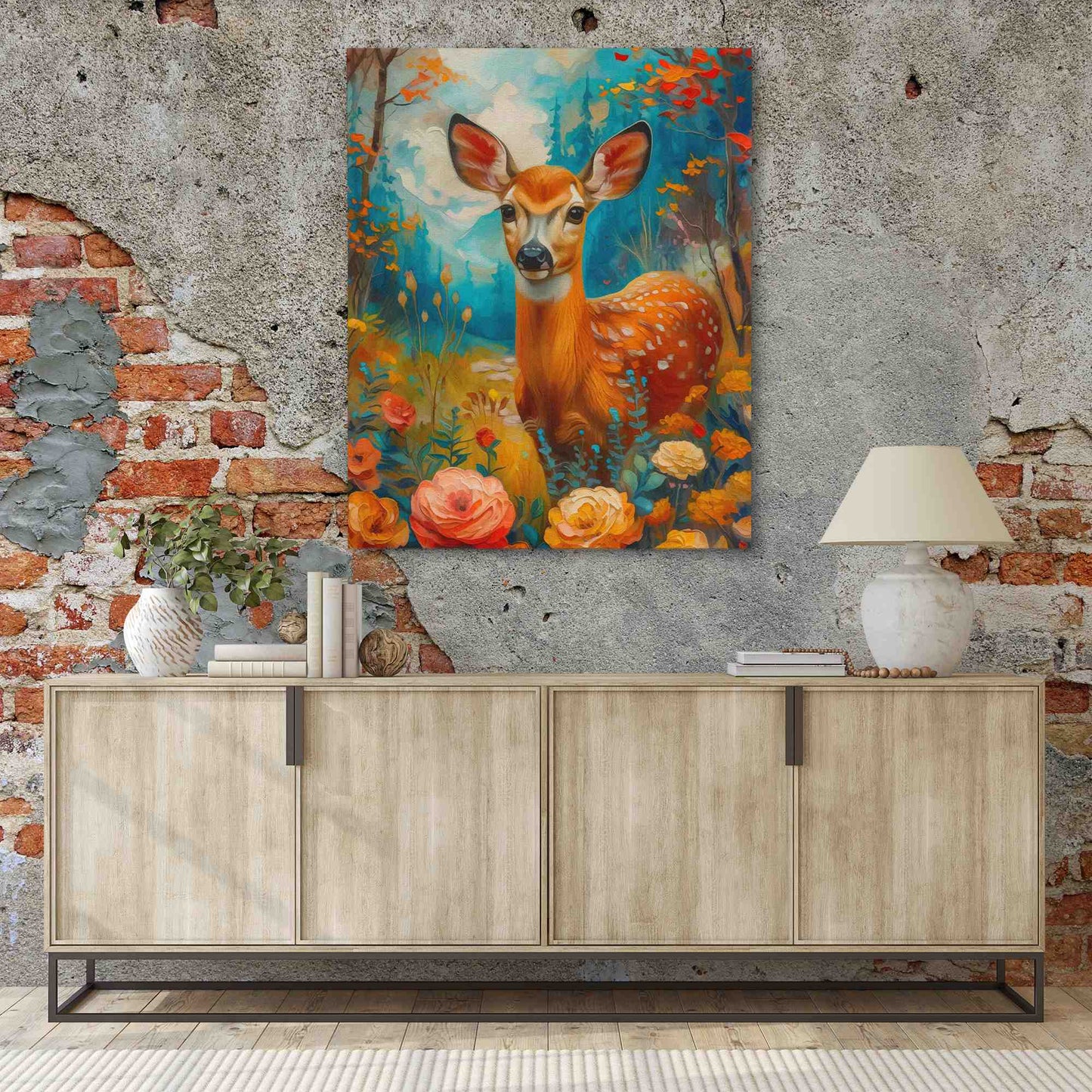 Watercolor Fawn - Luxury Wall Art