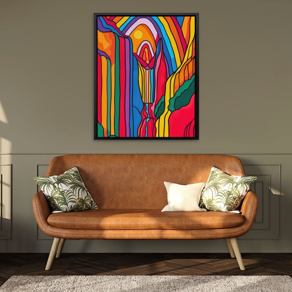 Waterfall Perspective - Large Abstract Canvas Print
