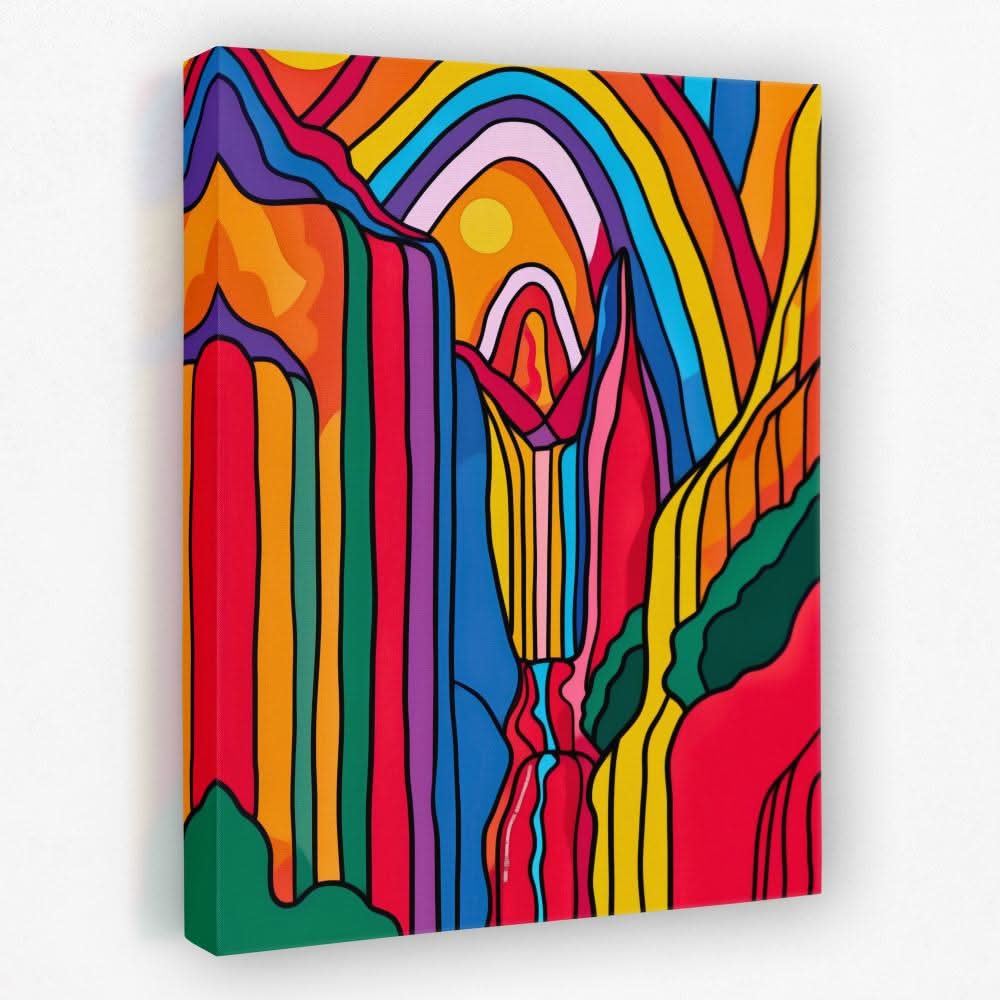 Waterfall Perspective - Landscapes Canvas Wall Art