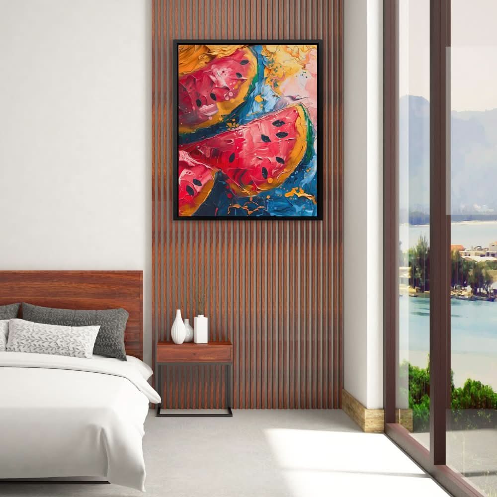 Watermelon Abstract - Framed Art Print