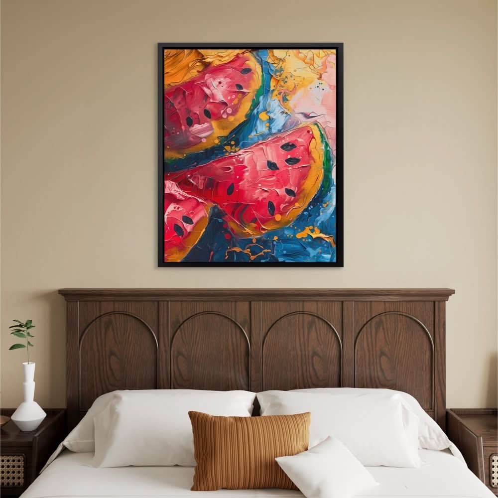 Watermelon Abstract - Large Abstract Canvas Print