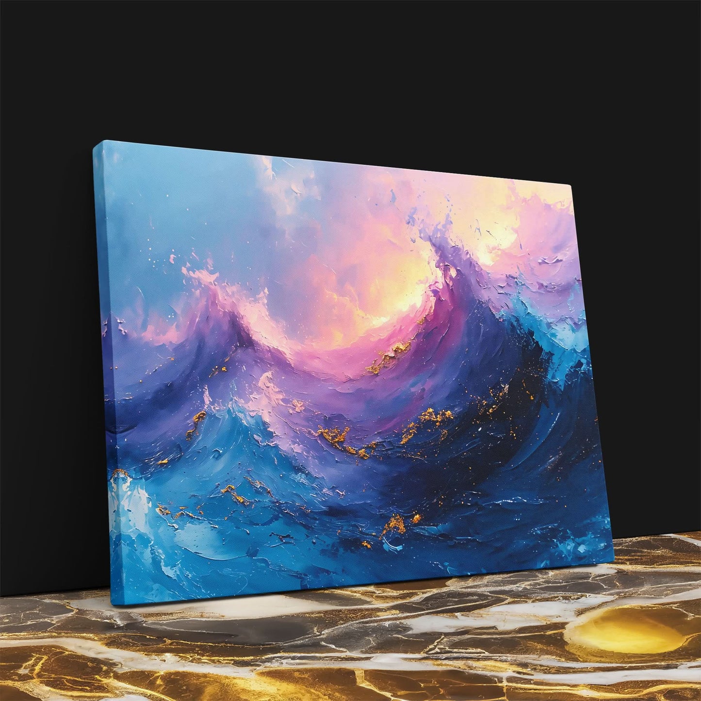 Waves in a Sunset - Luxury Wall Art