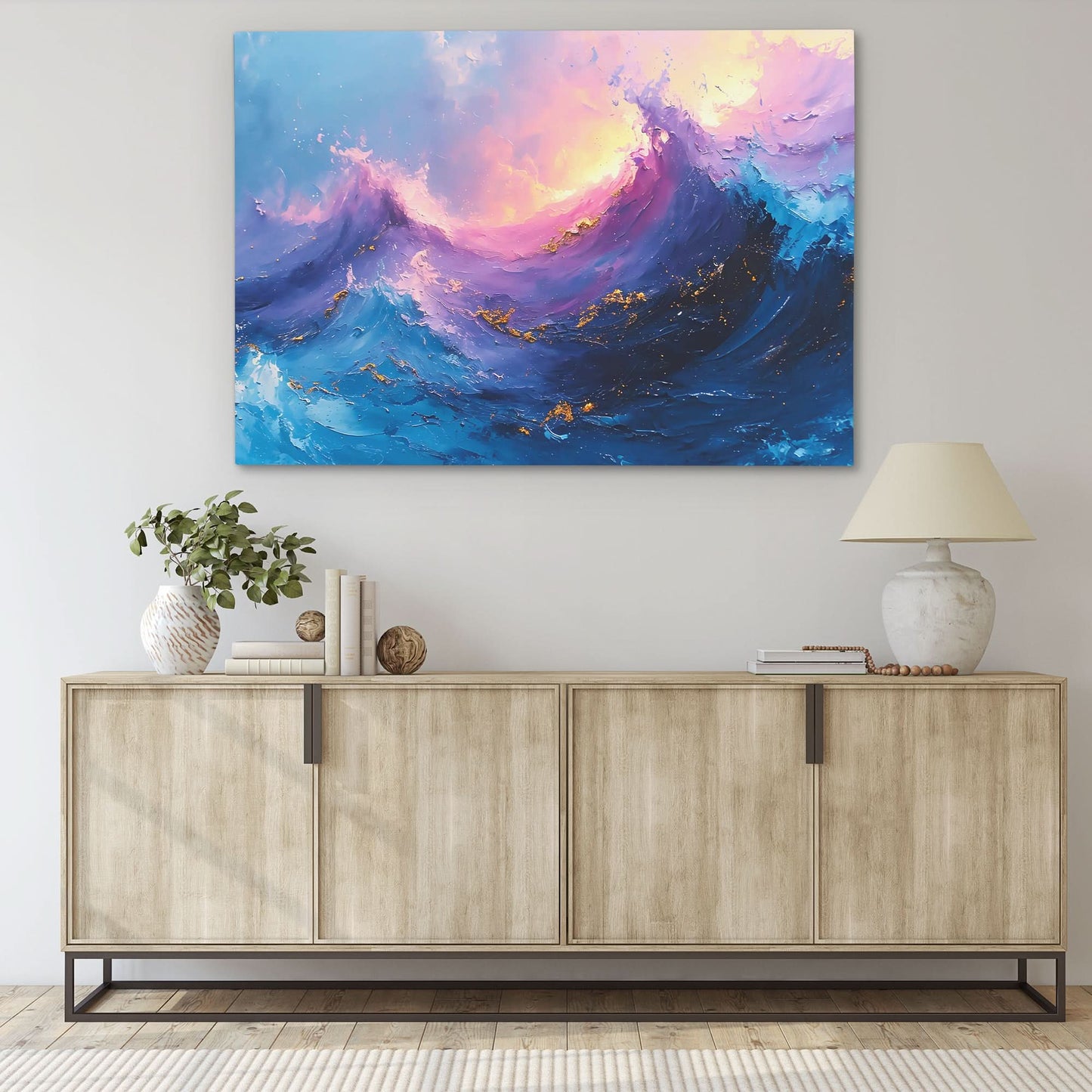 Waves in a Sunset - Luxury Wall Art