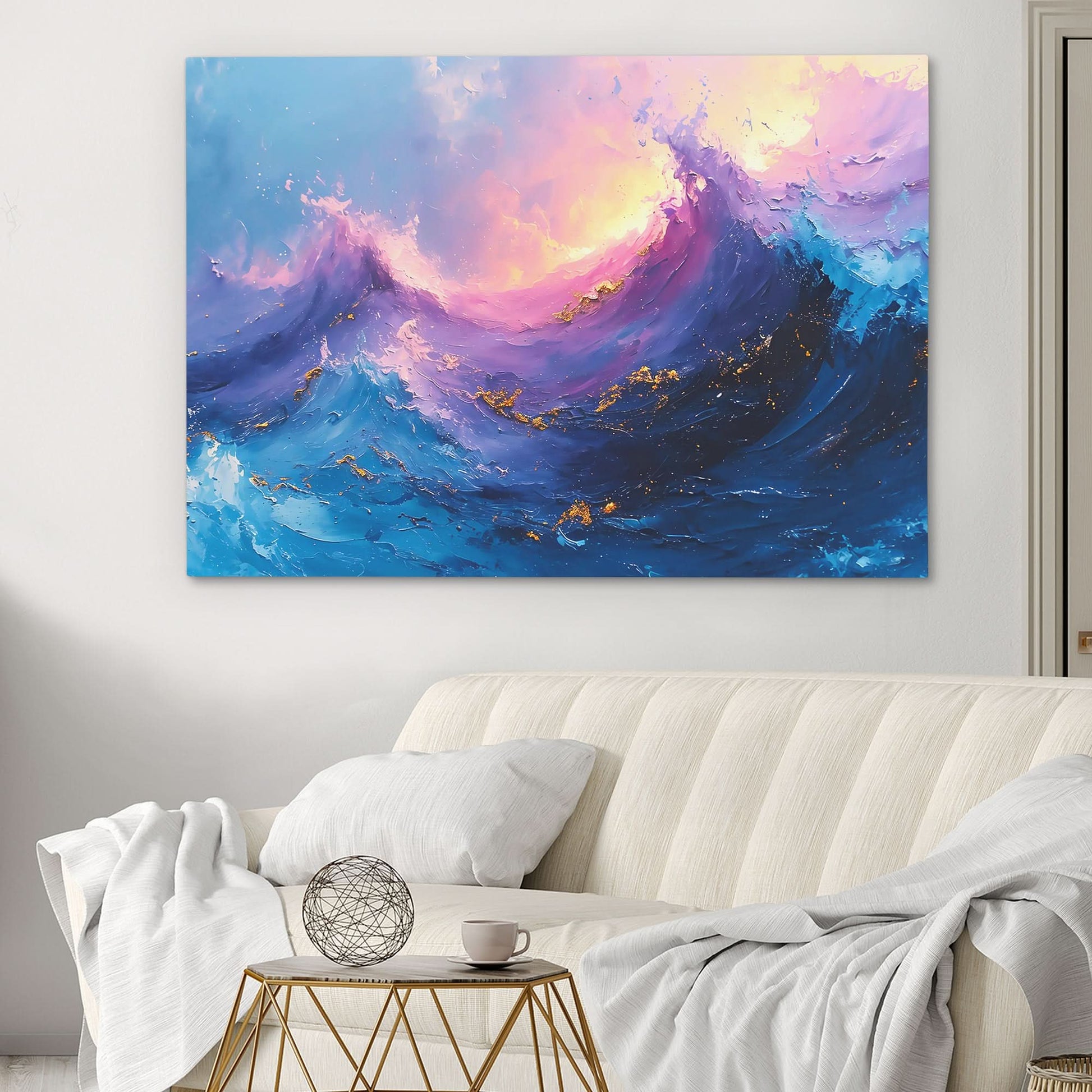 Waves in a Sunset - Luxury Wall Art