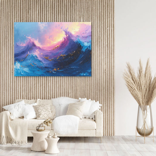 Waves in a Sunset - Luxury Wall Art