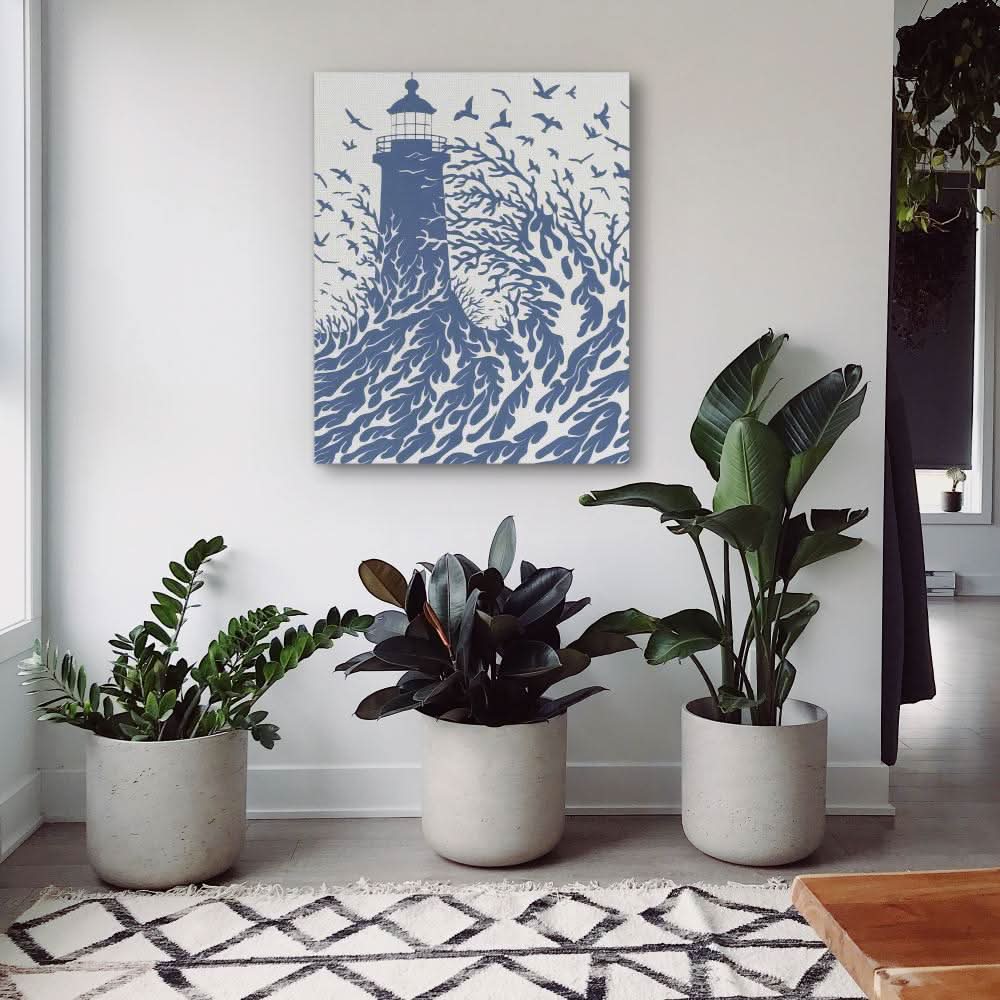 Waves of Life - Beach Art for Bathroom