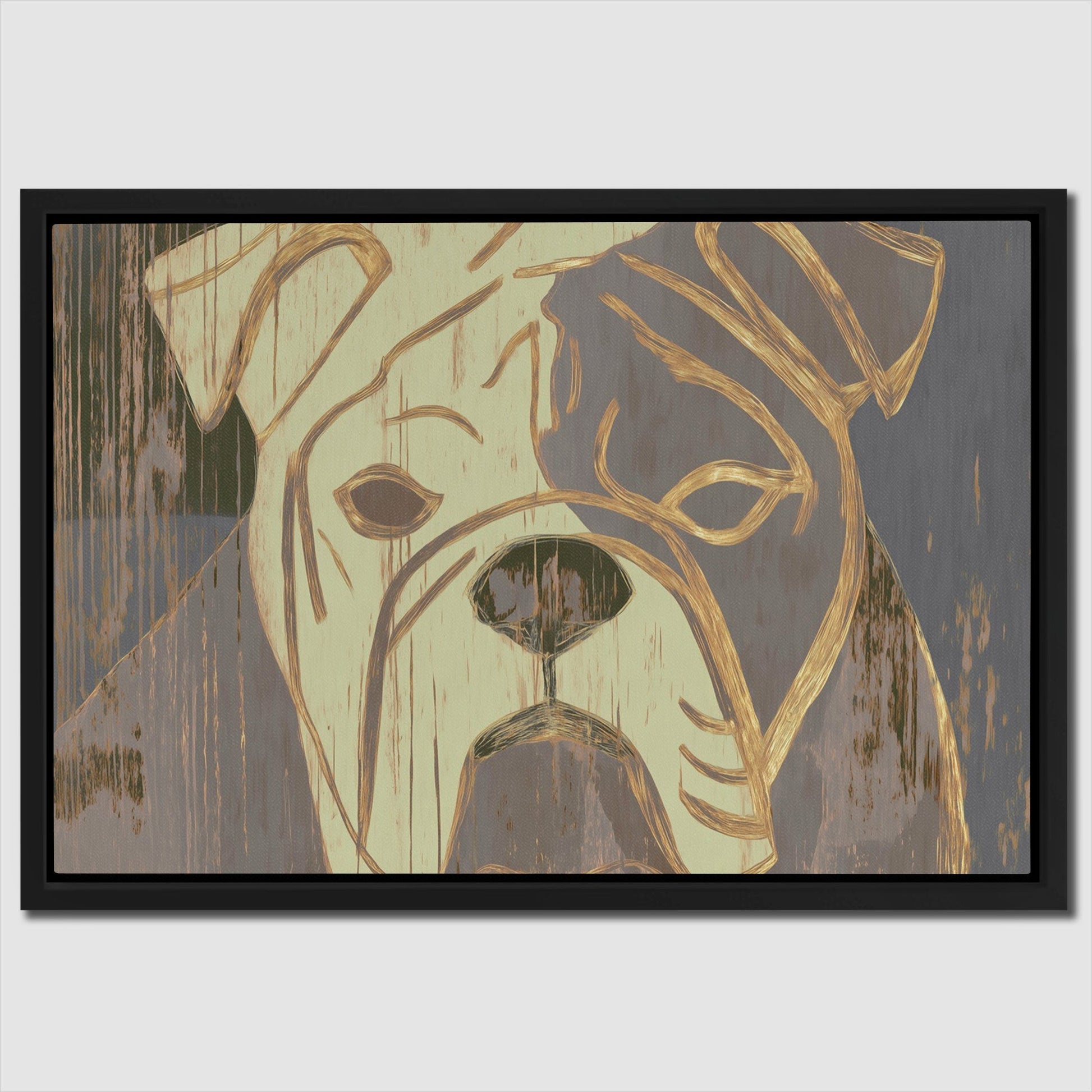 Weathered Bulldog Portrait - Luxury Wall Art
