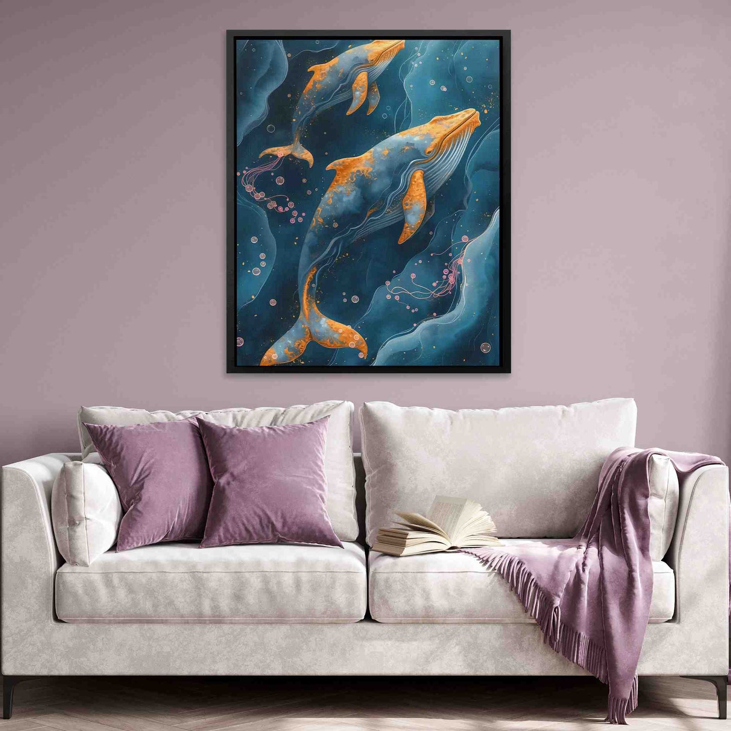 Whale Bubbles - Luxury Wall Art