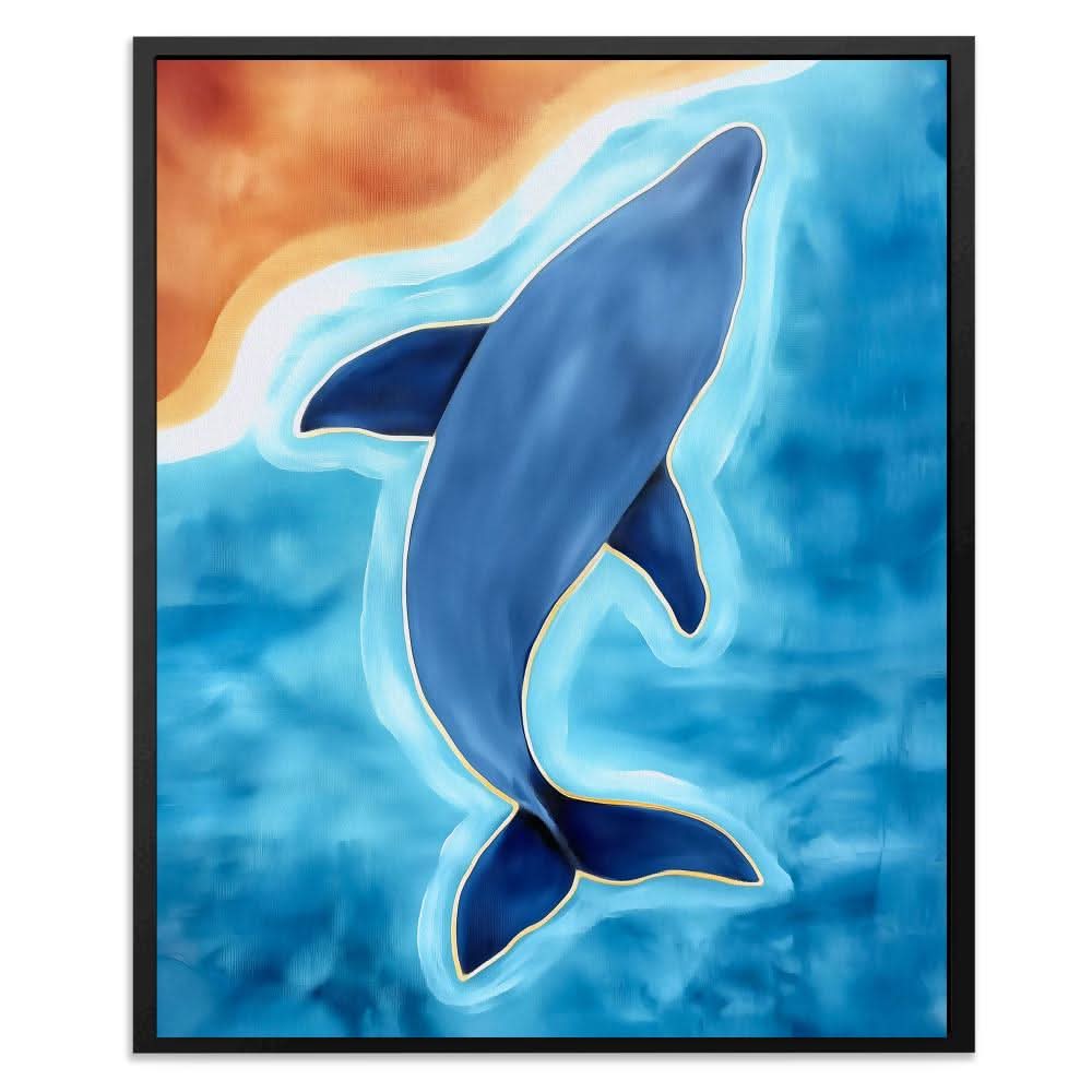 Whale Coast Flow - Beach Art for Bathroom
