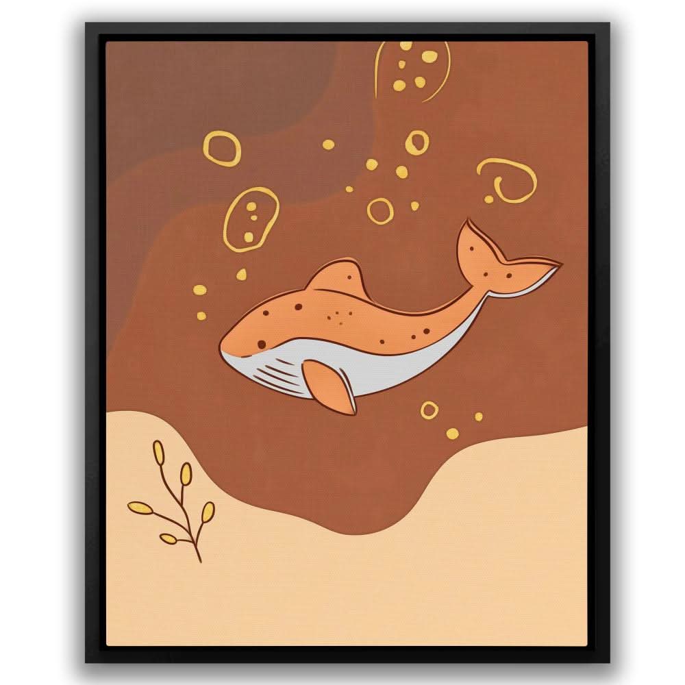 Whale of the Tropics - Large Minimalist Canvas Print