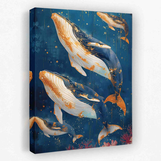 Whales in Harmony - Luxury Wall Art