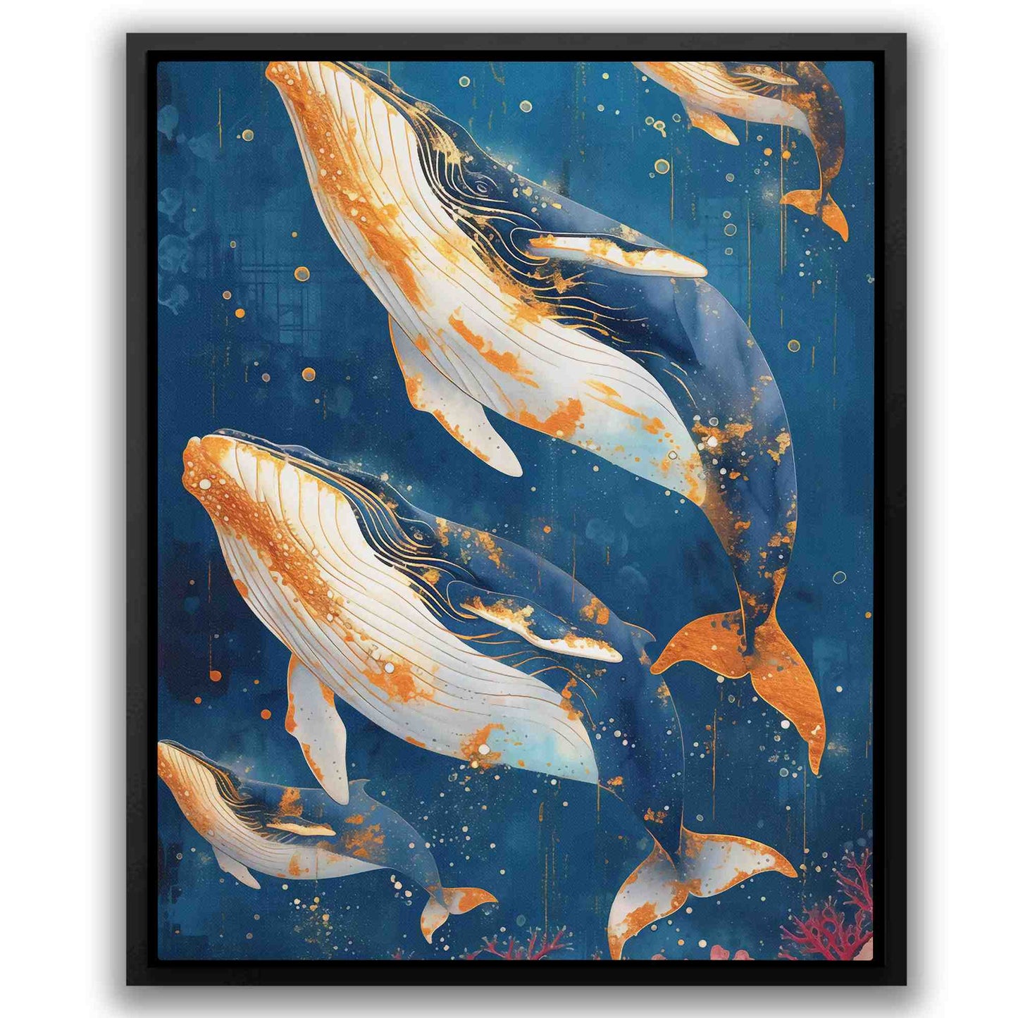 Whales in Harmony - Luxury Wall Art