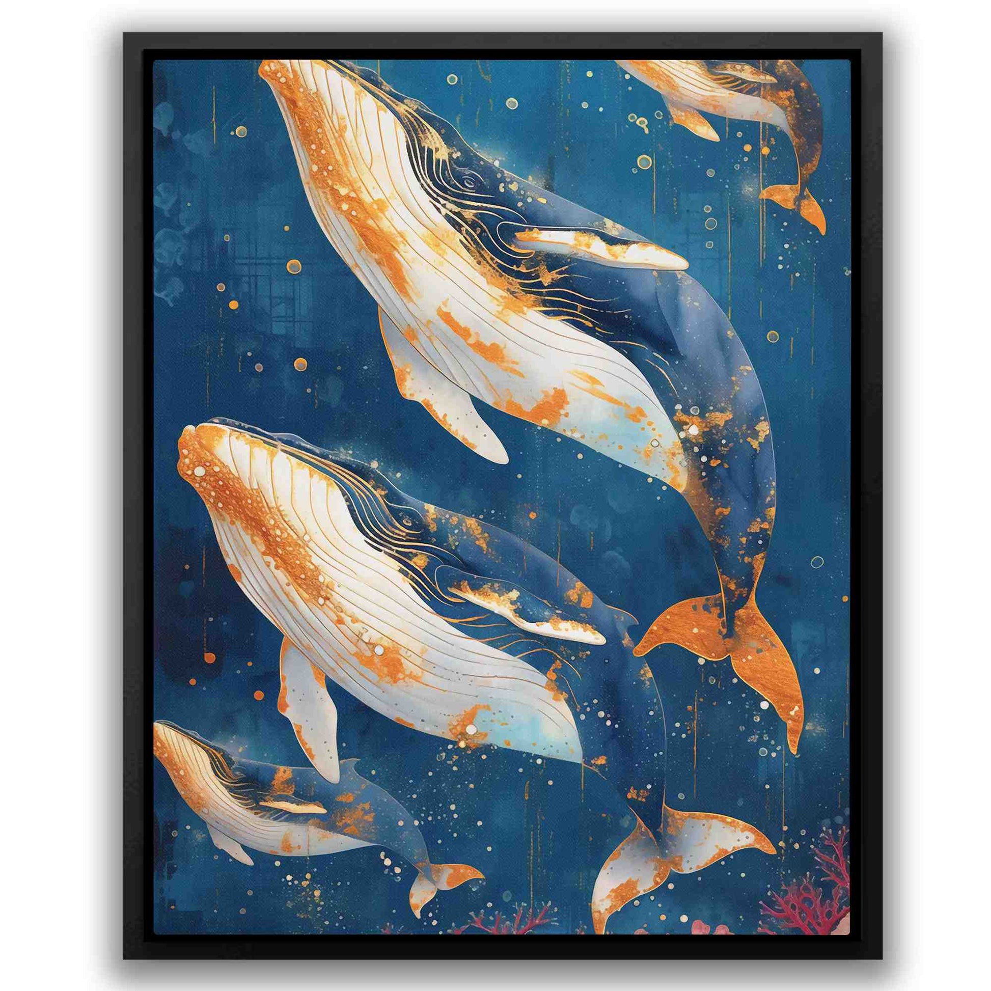 Whales in Harmony - Luxury Wall Art