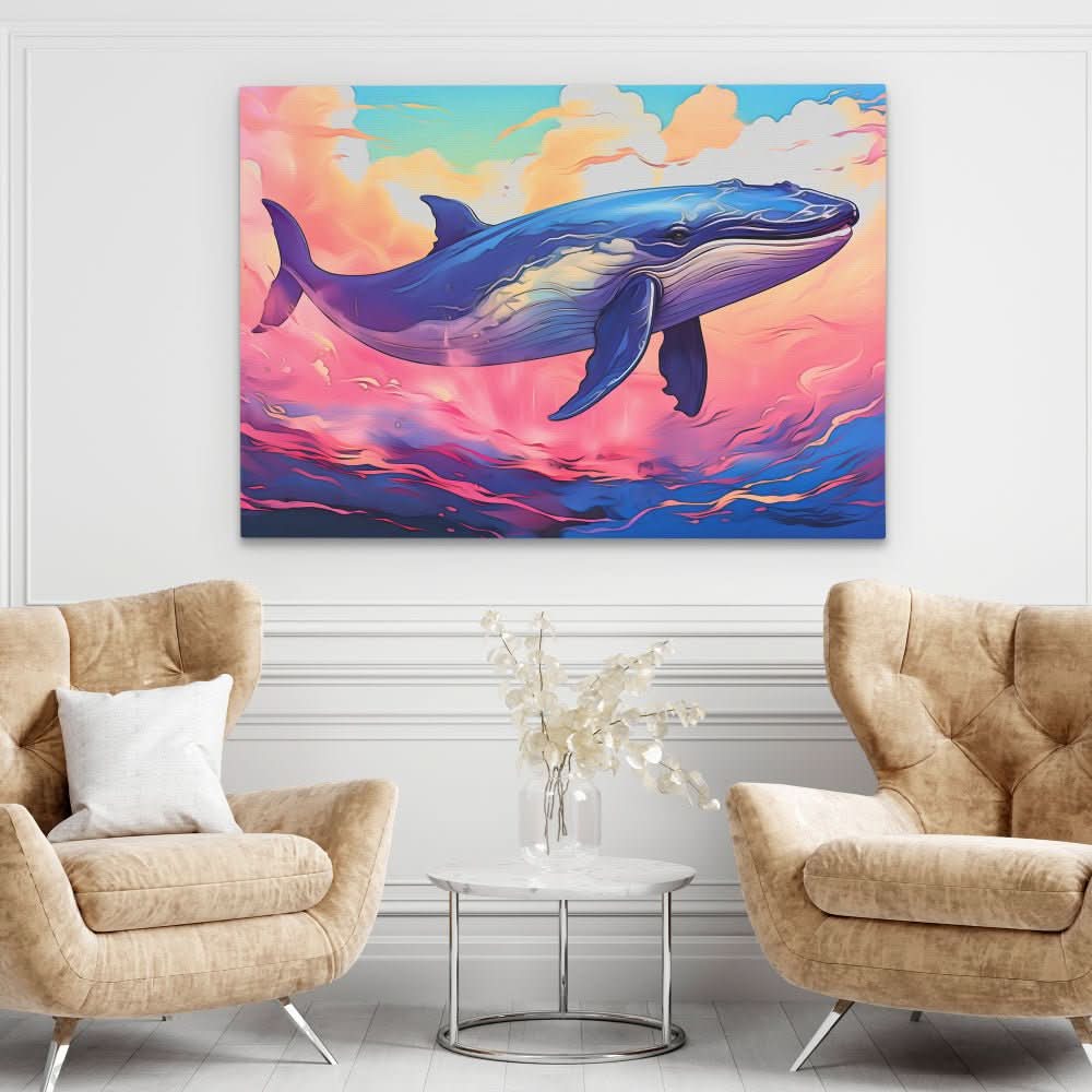 Whimsical Wave - Landscapes Wall Art in Black Frame