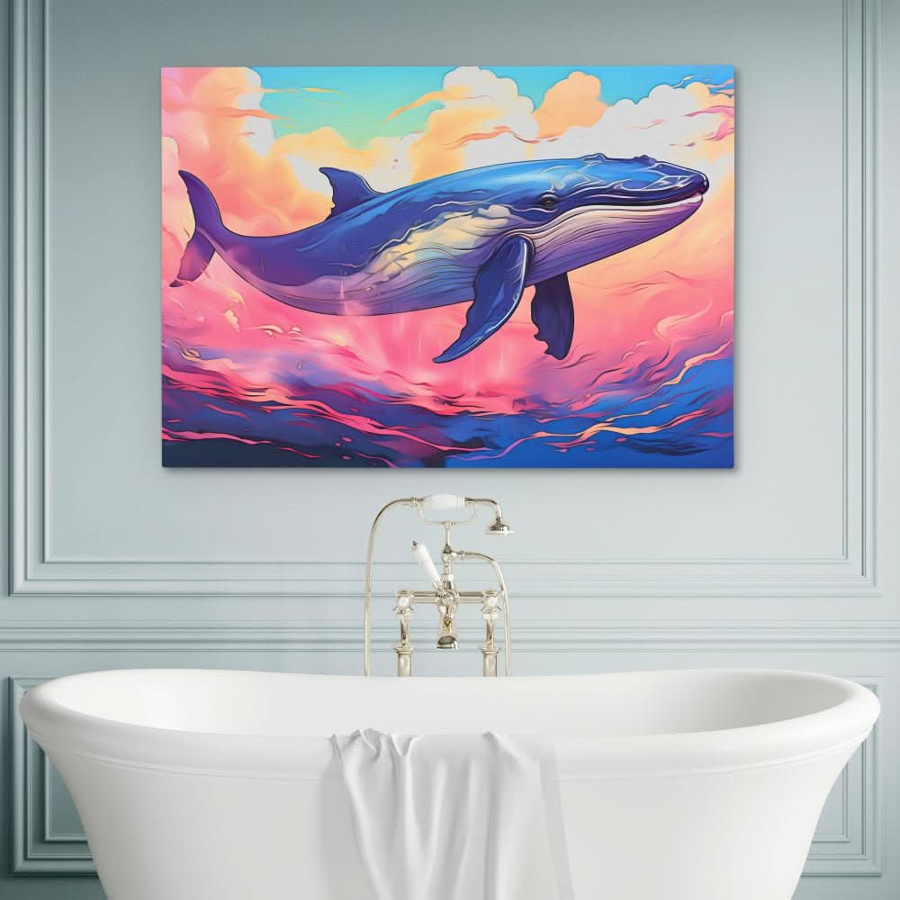 Whimsical Wave - Fantasy Wall Art in Black Frame