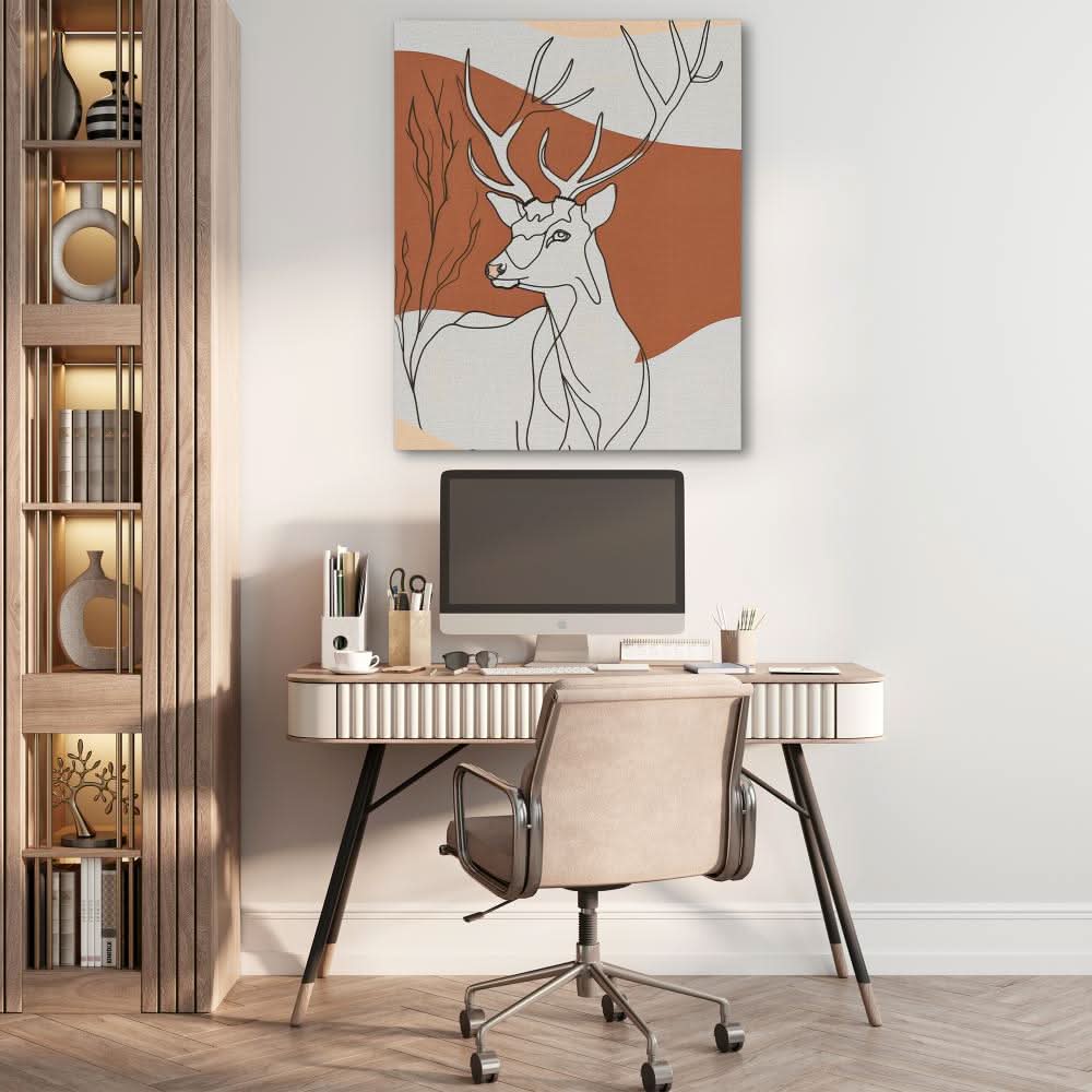 Whisper of the Forest - Minimalist Earth Tones Canvas Wall Art