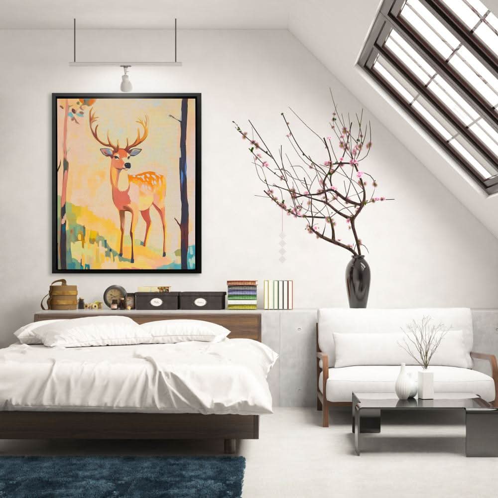 Whisper of the Wild - Orange Canvas Wall Art