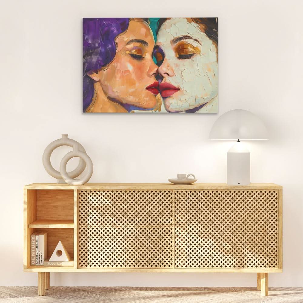 Whispering Passion - Abstract Purple Canvas Wall Art