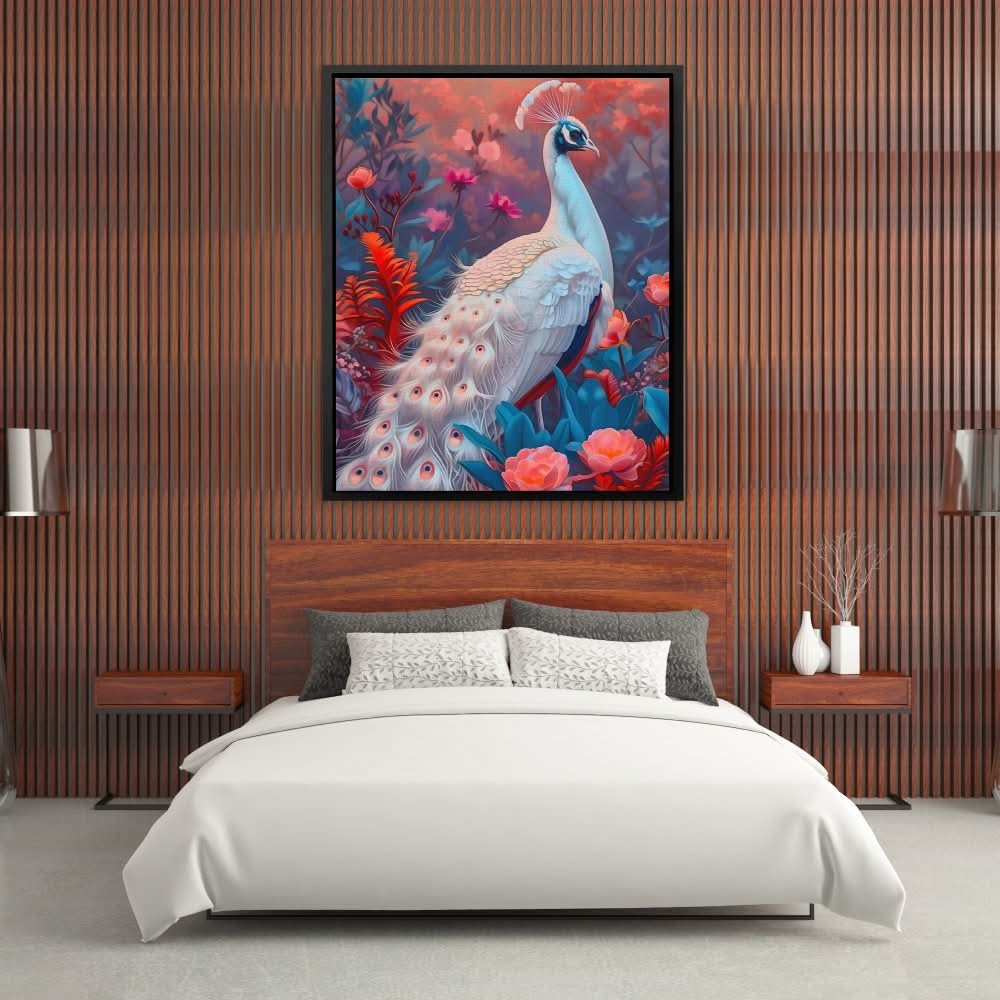 White Guardian - Blue Wall Art