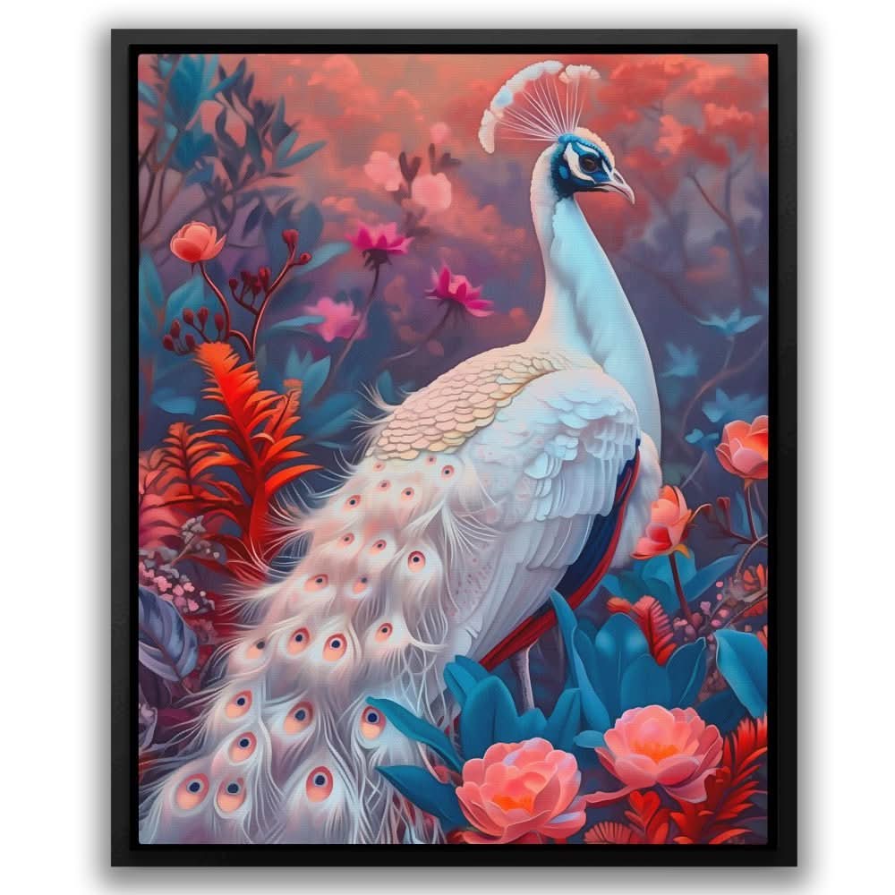 White Guardian - Blue Bird Canvas Print