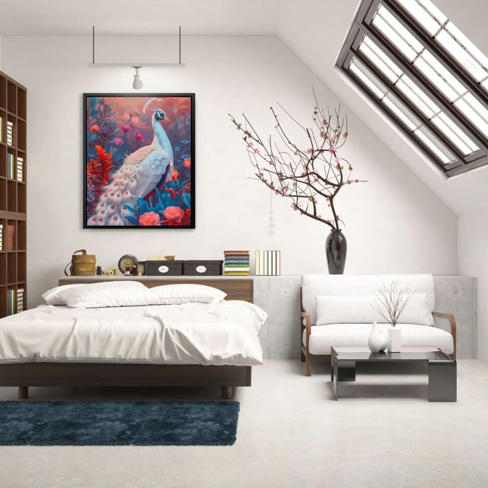 White Guardian - Surrealism Colorful Canvas Wall Art