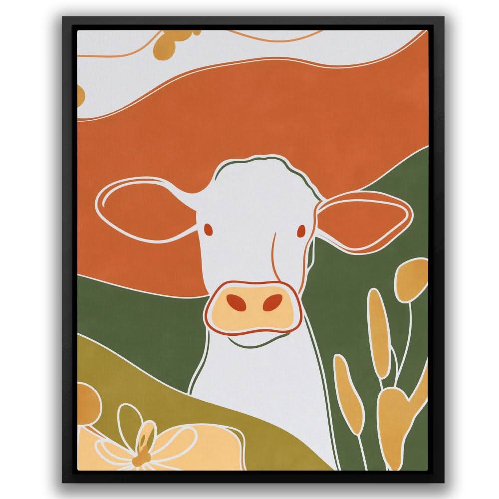 White Moo - Large Contemporary Canvas Print