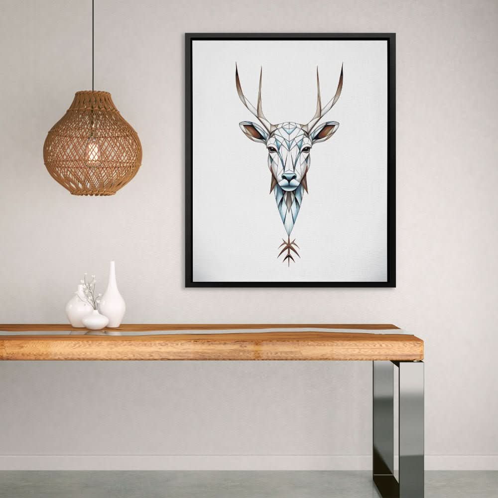 White Stag - Neutral Country and Farm Canvas Print