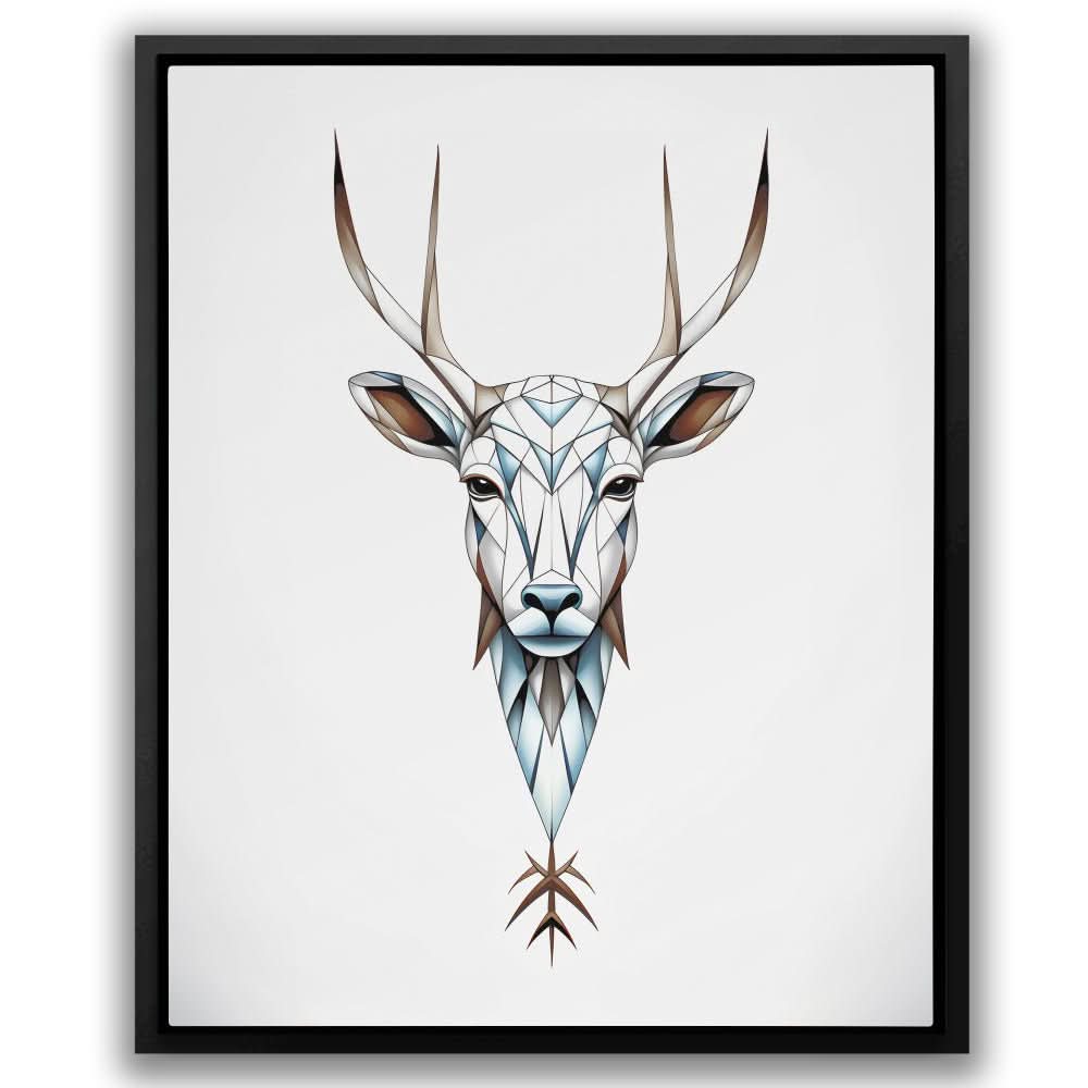White Stag - Large Abstract Canvas Print