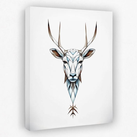 White Stag - Animals Canvas Wall Art