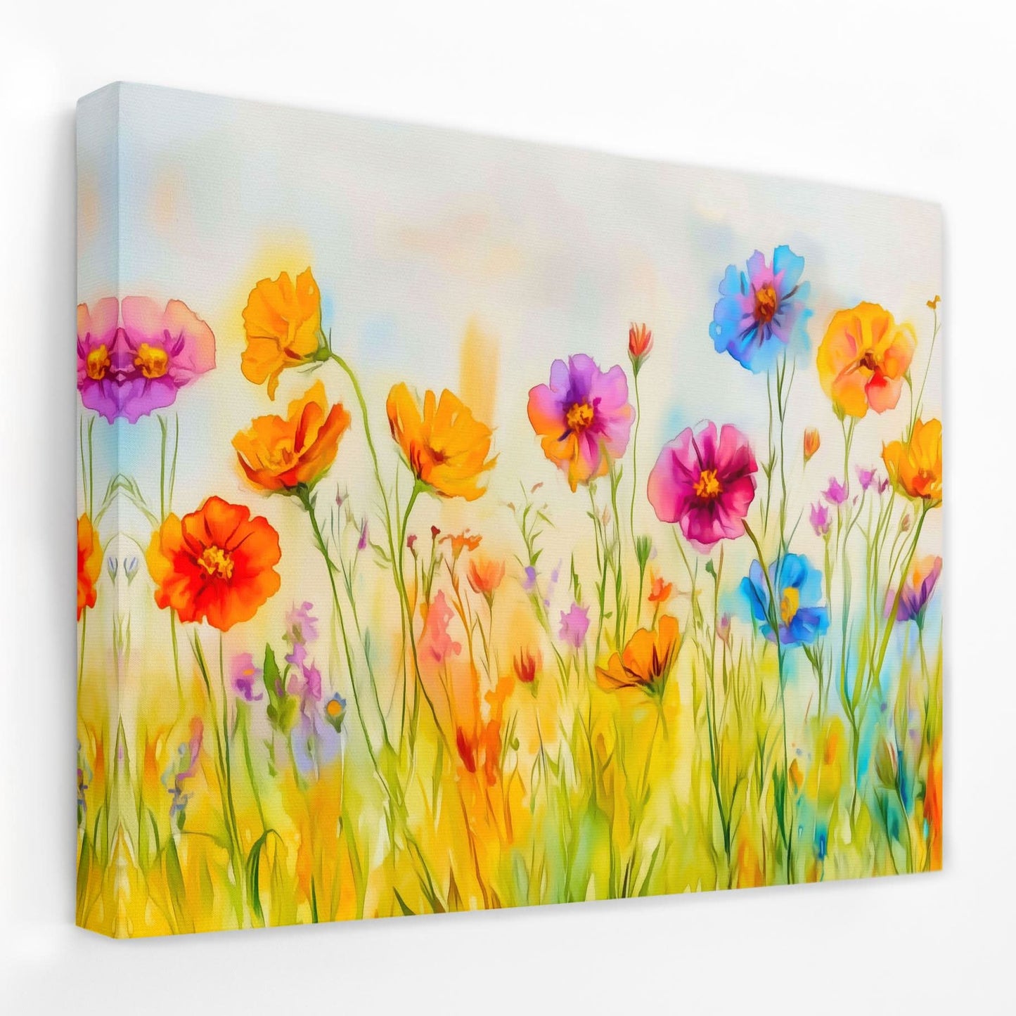 Wildflower Waltz - Floral Canvas Wall Art