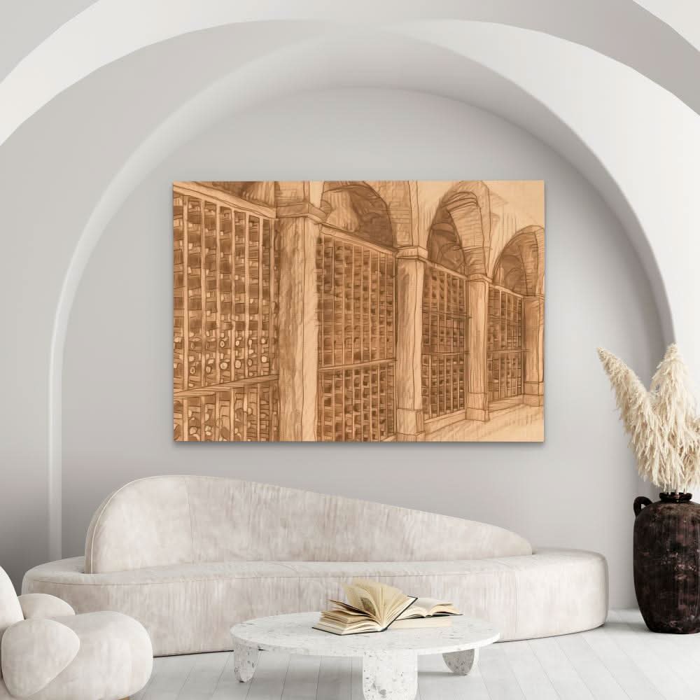Wine Cellar - Earth Tones Wall Art for Dining Room